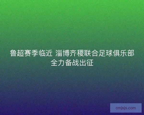 鲁超赛季临近 淄博齐稷联合足球俱乐部全力备战出征 鲁超赛季临近 淄博齐稷联合足球俱乐部全力备战出征