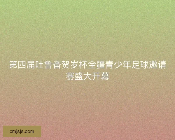 第四届吐鲁番贺岁杯全疆青少年足球邀请赛盛大开幕