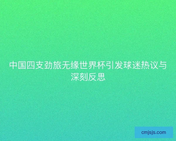 中国四支劲旅无缘世界杯引发球迷热议与深刻反思